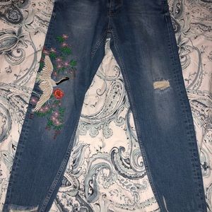 Zara Embroidered Jeans